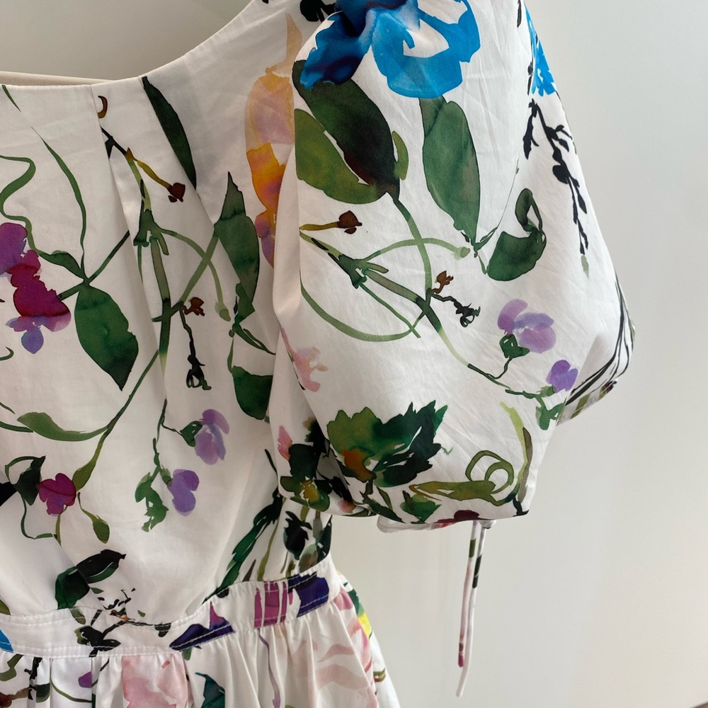 Aje Drift Puff Sleeve Cotton Mini Dress - Picture 5 of 7